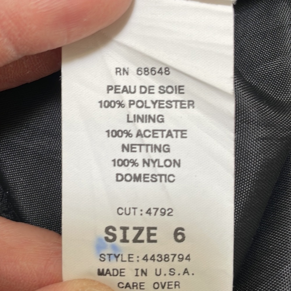 𝅺♥️abs Evening♥️ By Allen Schwartz♥️ black Satin Dress size (6) - Picture 10 of 10